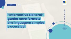 Card digital com fundo azul-claro e elementos gráficos circulares em azul-escuro. No canto super...