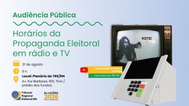 O evento será realizado no dia 21 de agosto para definir normas sobre propaganda eleitoral gratuita