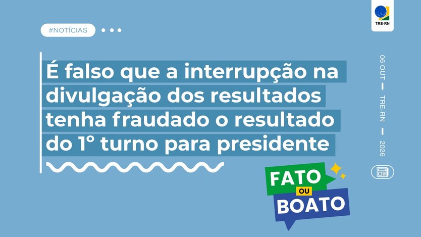 Pausa no aplicativo e na página de divulgação dos resultados não tem relação com o processo de t...