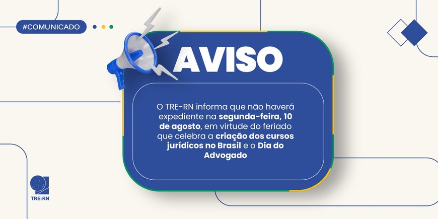 Ponto facultativo é referente ao dia do advogado celebrado dia 11 de agosto