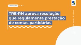 #ParaTodosVerem #Acessibilidade | Card informativo do TRE-RN com fundo laranja e identidade visu...