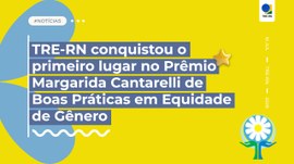 #Acessibilidade #ParaTodosVerem | Card informativo do TRE-RN com fundo amarelo e elementos gráfi...