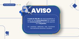 Card institucional em fundo claro com detalhes em azul, verde e amarelo. No centro, um retângulo...