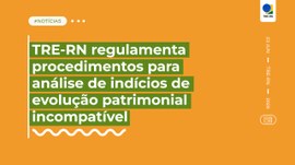 #Acessibilidade #ParaTodosVerem |  Card informativo do TRE-RN com fundo laranja. No centro da im...