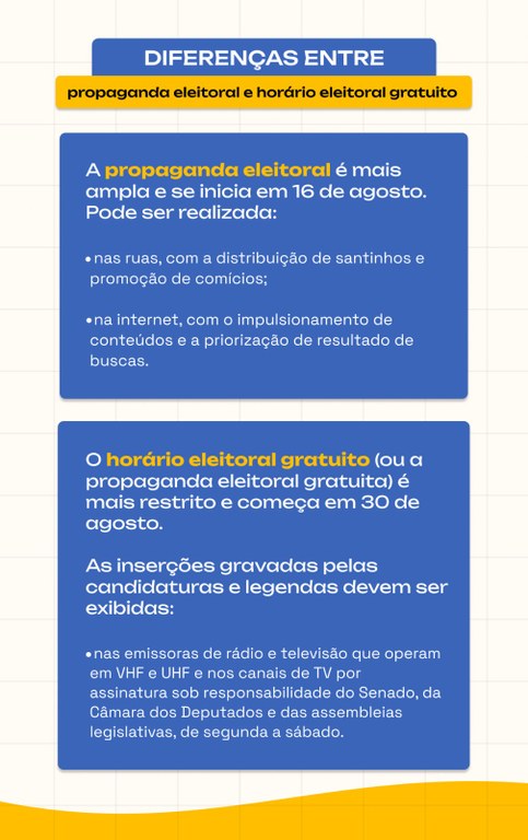 16.08.2024 - Saiba o que é permitido e o que é proibido na propaganda eleitoral nas ruas e na internet 16.08.2024 - Saiba o que é permitido e o que é proibido na propaganda eleitoral nas ruas e na in...