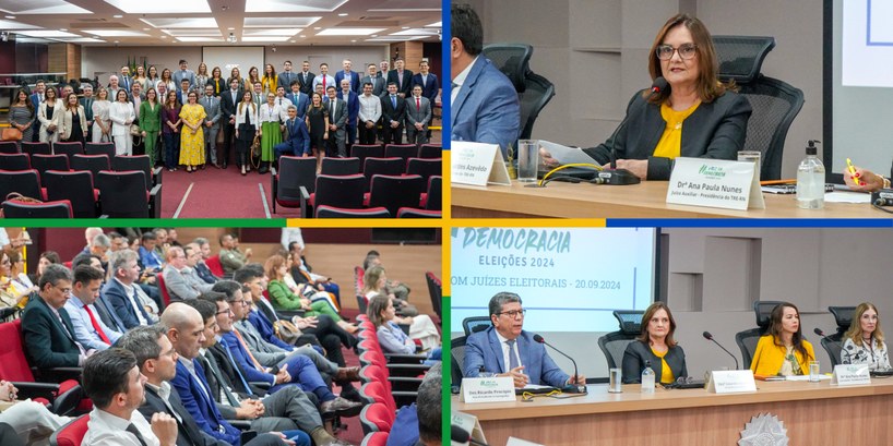 Desembargadora Lourdes Azevêdo realiza reunião com juízes eleitorais Participaram da reunião as forças de segurança que atuarão no dia 6 de outubro