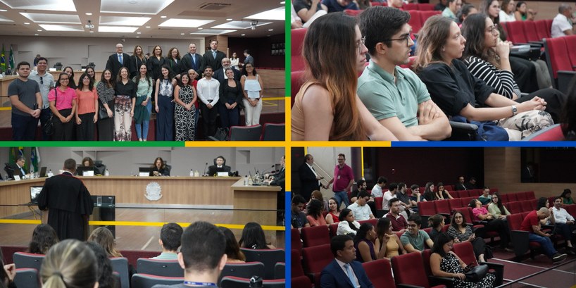 Estudantes da UFRN realizam visita ao TRE-RN Cerca de 50 estudantes de direito puderam conhecer mais da história da Justiça Eleitoral potiguar