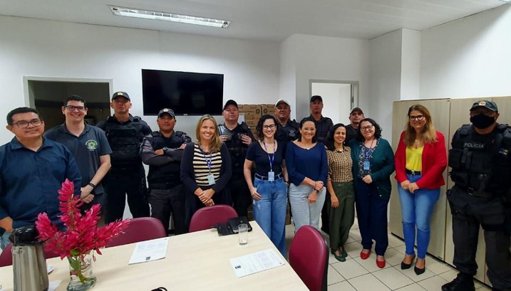 Policiais militares se apresentam à 3ª zona eleitoral do RN Os agentes irão trabalhar garantindo a ordem nas ruas durante as campanhas eleitorais