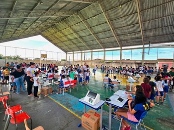 23 urnas eletrônicas foram fornecidas pela EJE para a realização das eleições dos alunos do ensi...