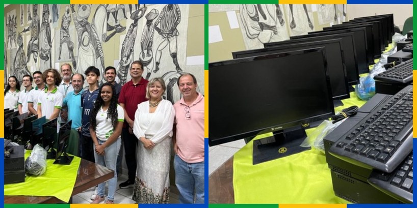 TRE-RN e IFRN doam equipamentos de TI para escola pública 70 itens de tecnologia, incluindo computadores, monitores, teclados, mouses e cabos vão compor o...