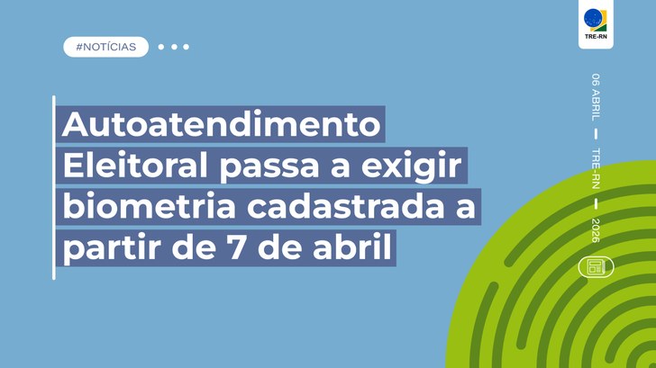 Autoatendimento Eleitoral passa a exigir biometria cadastrada a partir de 7 de abril Eleitoras e eleitores sem coleta biométrica deverão buscar atendimento presencial nos cartórios ...