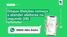 Central funciona por telefone e WhatsApp e orienta eleitoras e eleitores sobre serviços da Justi...
