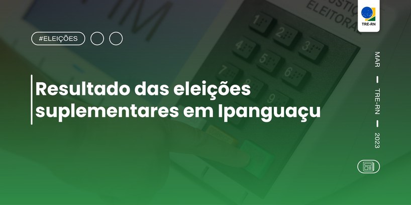 Eleitores de Ipanguaçu elegem novos prefeito e vice Candidato foi eleito com 50,14% dos votos. Cerca de 1h após o pleito, a totalização das urnas el...