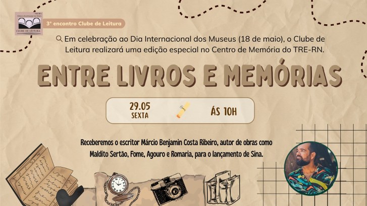 Com o tema "Entre livros e memórias", o momento celebrará o Dia Internacional dos Museus e será ...