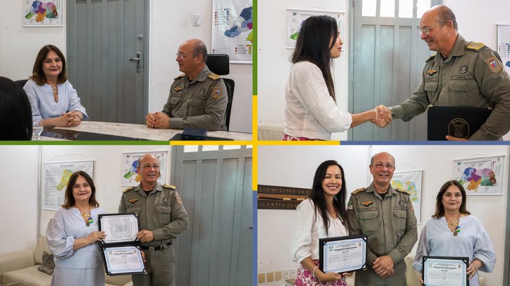 Medalha Luiz Gonzaga foi entregue às autoridades pelo Cel. Alarico, comandante-geral da PMRN