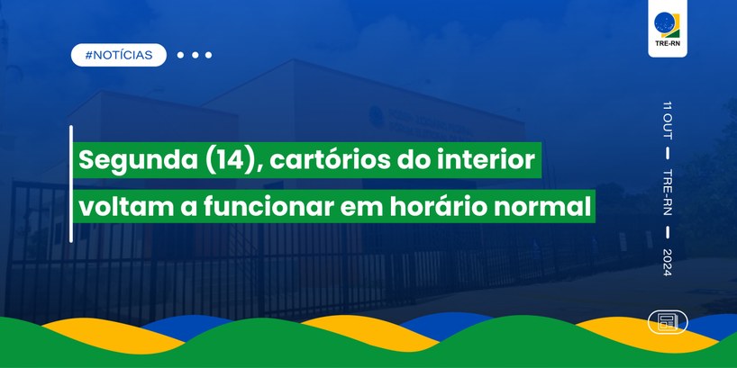 Segunda (14), cartórios do interior voltam a funcionar em horário normal Considerando que haverá 2º turno somente na capital, todos os demais cartórios devem voltar a fu...
