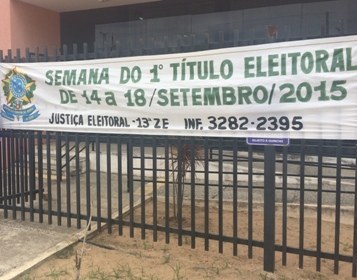 Semana do primeiro título eleitoral na 13ª ZE Semana do primeiro título eleitoral na 13ª ZE
