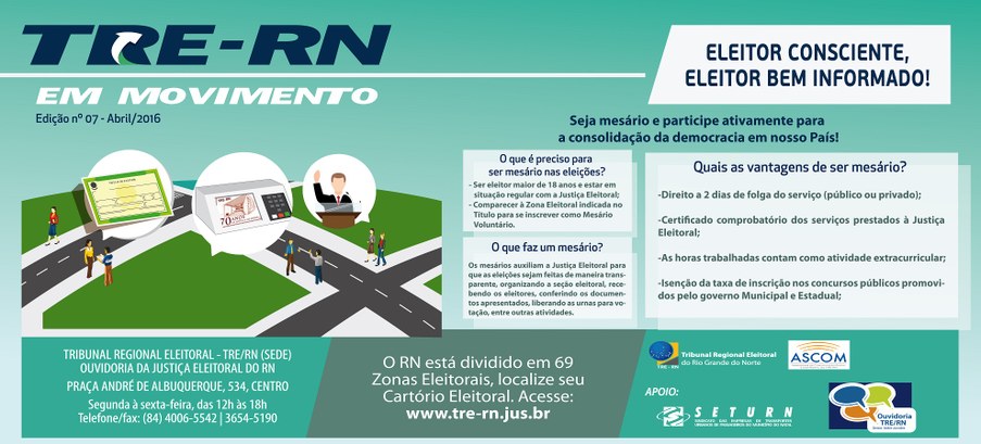 Sétima edição do TRE em Movimento se encontra em circulação