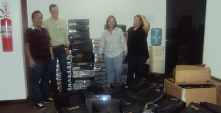 Ato de doação de equipamentos de informática pelo TRE/RN à SMS - Na foto, o secretário de Admini...