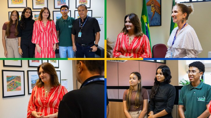 TRE-RN implanta programa Jovem Aprendiz pela primeira vez em sua história Jovens foram recebidos pela presidente Lourdes Azevêdo em visita à sala da Presidência