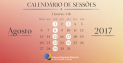 TRE-RN informa os dias das sessões plenárias de agosto

