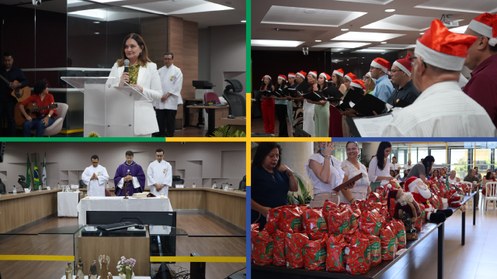 Missa em ação de graça, apresentação do coral, sorteio de brindes e lanche coletivo marcaram a d...