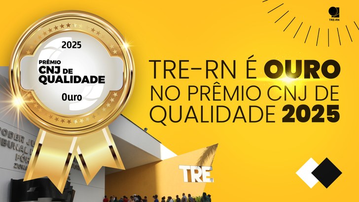 Este é o 2º ano consecutivo que TRE-RN alcança medalha de ouro. A premiação reúne 69 tribunais d...