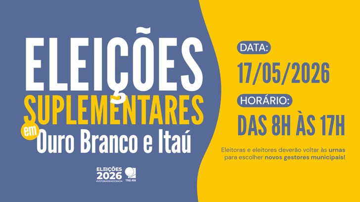 TRE-RN se prepara para as eleições suplementares em Ouro Branco e Itaú Eleições ocorrerão em 17 de maio para eleger prefeito e vice após cassações