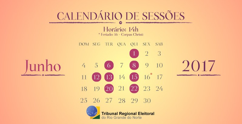 TRE RN sessões de junho 2017 TRE RN sessões de junho 2017
