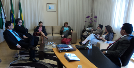 Imagem do gabinte da presidência, reunião com juízes eleitorais