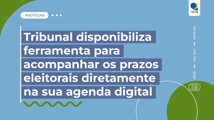 A Coordenadoria de Gestão da Informação disponibiliza, a partir de agora, o Calendário Eleitoral...